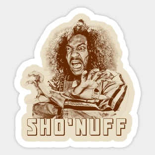 Sho'Nuff - retro vintage sketches Sticker